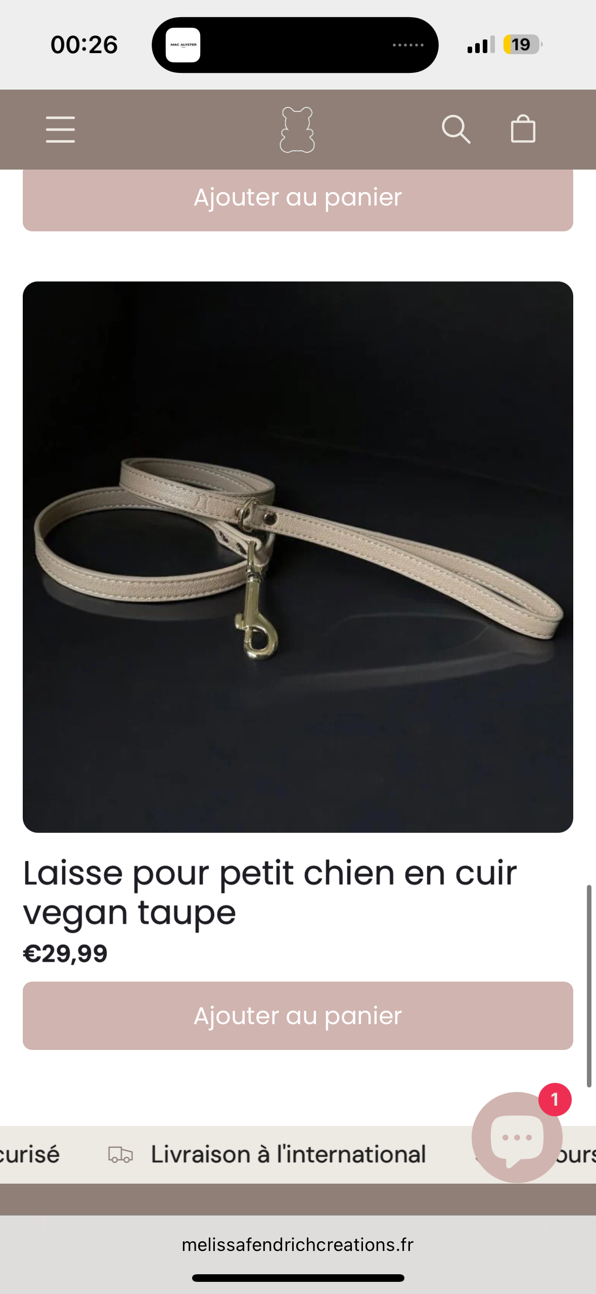 Commande personnalisée pour Maxi