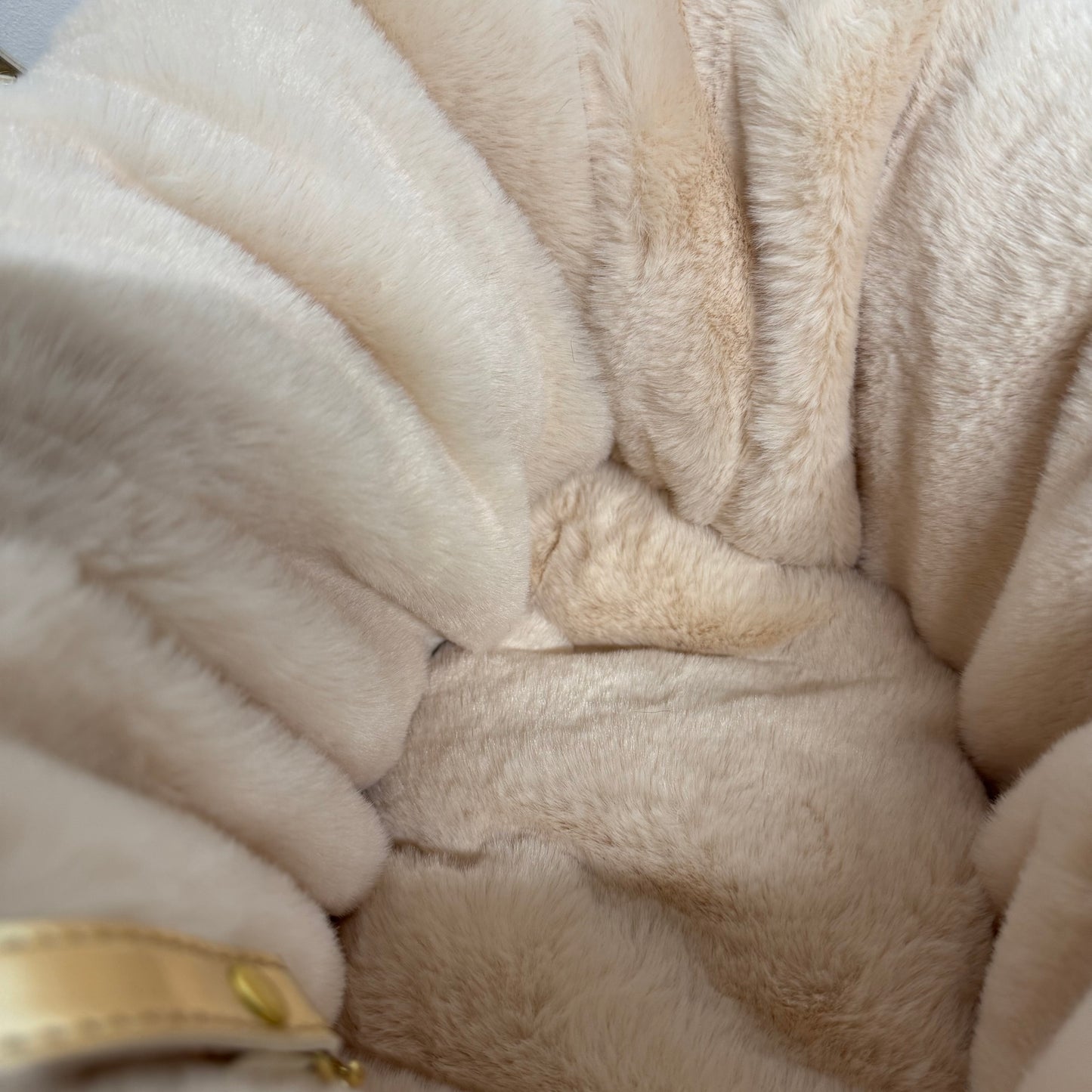 Sac de transport pour chien cabas en bouclettes et fausse fourrure