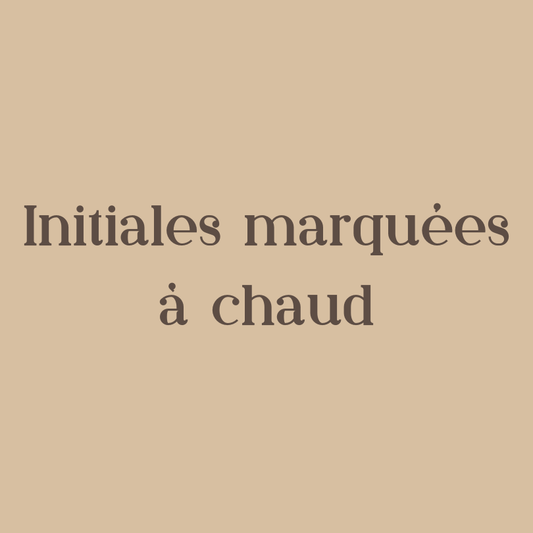 Initiales marquée à chaud - melissafendrichcreations